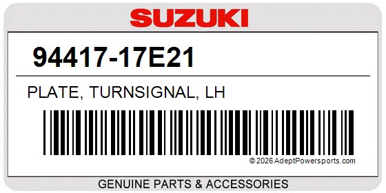 Suzuki 94417-17E21 Plate, Turnsignal, Lh