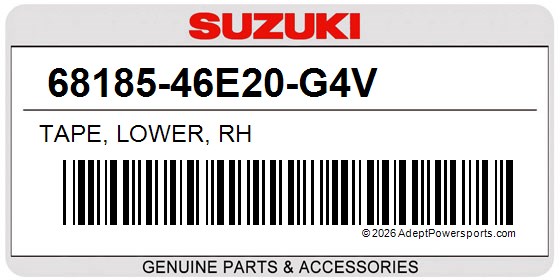 Suzuki 68185-46E20-G4V Tape, Lower, Rh