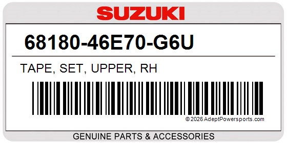 Suzuki 68180-46E70-G6U Tape, Set, Upper, Rh