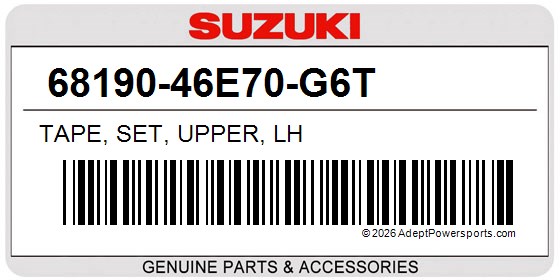 Suzuki 68190-46E70-G6T Tape, Set, Upper, Lh
