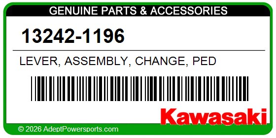 Kawasaki 13242-1196 Lever, Assembly, Change, Ped