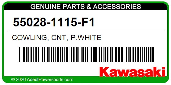 Kawasaki 55028-1115-F1 Cowling, Cnt, P.White
