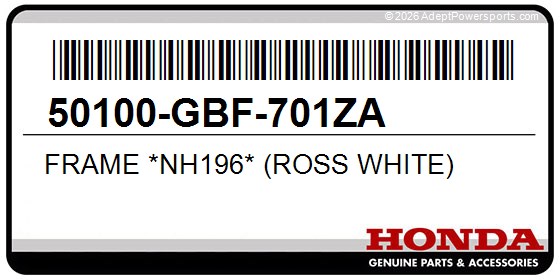 Honda 50100-GBF-701ZA Frame *Nh196* (Ross White)