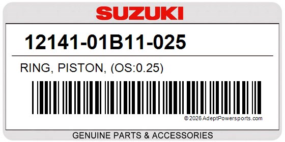 Suzuki 12141-01B11-025 Ring, Piston, (Os:0.25)