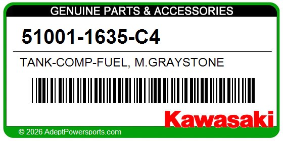Kawasaki 51001-1635-C4 Tank-Comp-Fuel, M.Graystone