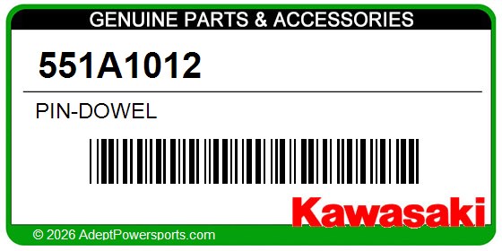 Kawasaki 551A1012 Pin-Dowel