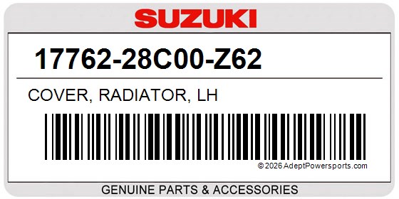 Suzuki 17762-28C00-Z62 Cover, Radiator, Lh