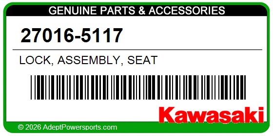 Kawasaki 27016-5117 Lock, Assembly, Seat