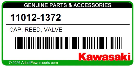 Kawasaki 11012-1372 Cap, Reed, Valve