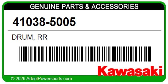 Kawasaki 41038-5005 Drum, Rr