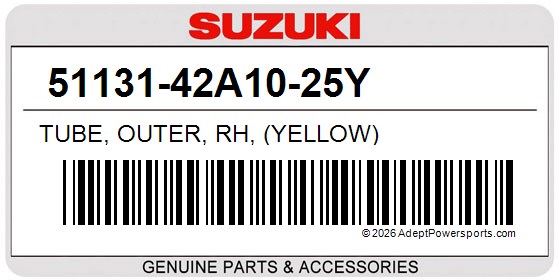 Suzuki 51131-42A10-25Y Tube, Outer, Rh, (Yellow)
