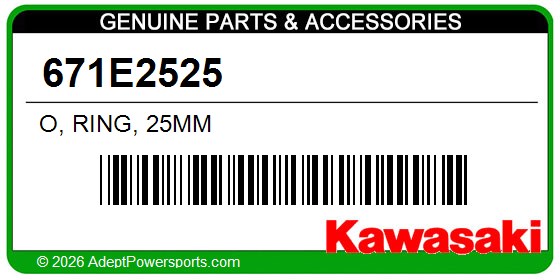 Kawasaki 671E2525 O, Ring, 25Mm