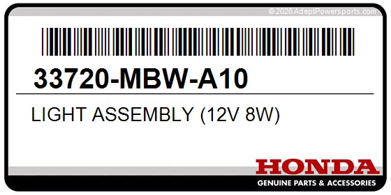 Honda 33720-MBW-A10 Light Assembly (12V 8W)