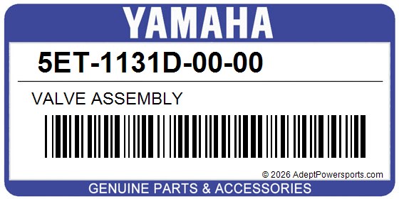Yamaha 5ET-1131D-00-00 Valve Assembly