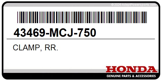 Honda 43469-MCJ-750 Clamp, Rr.