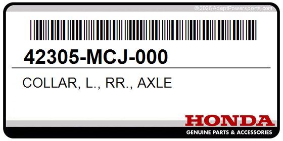 Honda 42305-MCJ-000 Collar, L., Rr., Axle