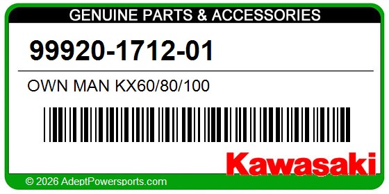 Kawasaki 99920-1712-01 Own Man Kx60/80/100