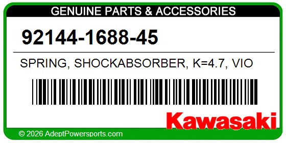 Kawasaki 92144-1688-45 Spring, Shockabsorber, K=4.7, Vio
