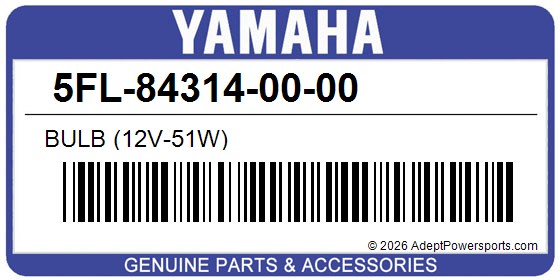 Yamaha 5FL-84314-00-00 Bulb (12V-51W)