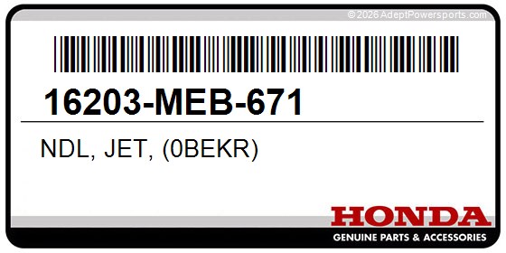 Honda 16203-MEB-671 Ndl, Jet, (0Bekr)