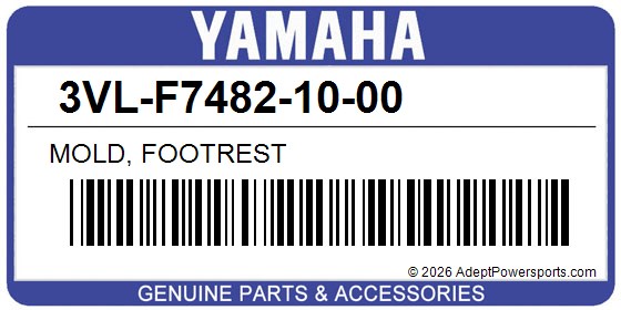Yamaha 3VL-F7482-10-00 Mold, Footrest