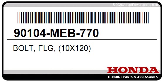 Honda 90104-MEB-770 Bolt, Flg, (10X120)