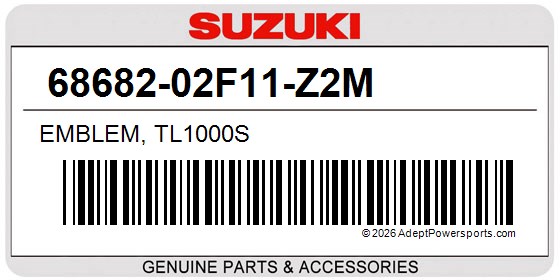 Suzuki 68682-02F11-Z2M Emblem, Tl1000s