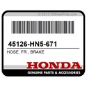 Honda 45126-HN5-671 Hose, Fr., Brake