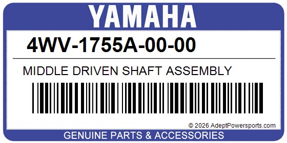 Yamaha 4WV-1755A-00-00 Middle Driven Shaft Assembly