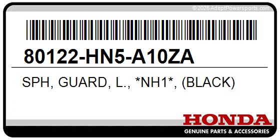 Honda 80122-HN5-A10ZA Sph, Guard, L., *Nh1*, (Black)