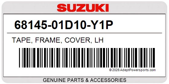Suzuki 68145-01D10-Y1P Tape, Frame, Cover, Lh