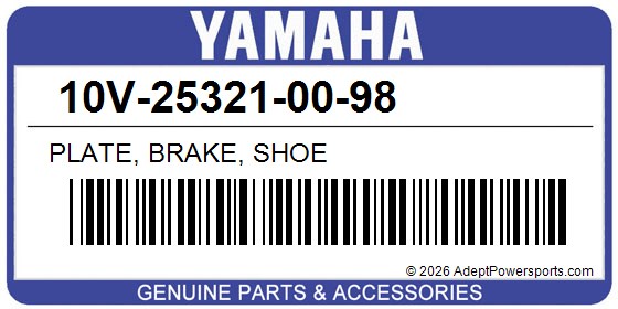 Yamaha 10V-25321-00-98 Plate, Brake, Shoe