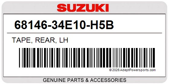 Suzuki 68146-34E10-H5B Tape, Rear, Lh