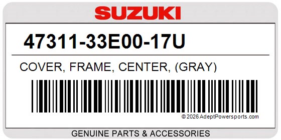 Suzuki 47311-33E00-17U Cover, Frame, Center, (Gray)