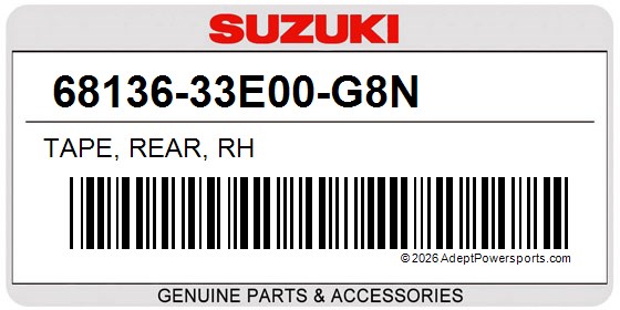 Suzuki 68136-33E00-G8N Tape, Rear, Rh
