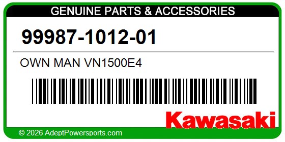 Kawasaki 99987-1012-01 Own Man Vn1500e4