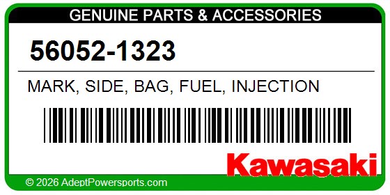 Kawasaki 56052-1323 Mark, Side, Bag, Fuel, Injection