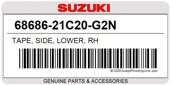 Suzuki 68686-21C20-G2N Tape, Side, Lower, Rh
