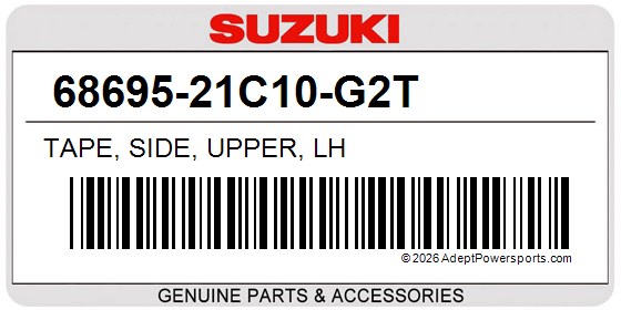 Suzuki 68695-21C10-G2T Tape, Side, Upper, Lh