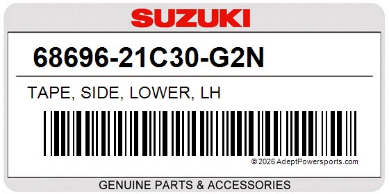 Suzuki 68696-21C30-G2N Tape, Side, Lower, Lh