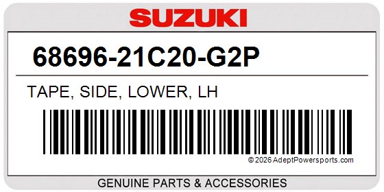 Suzuki 68696-21C20-G2P Tape, Side, Lower, Lh