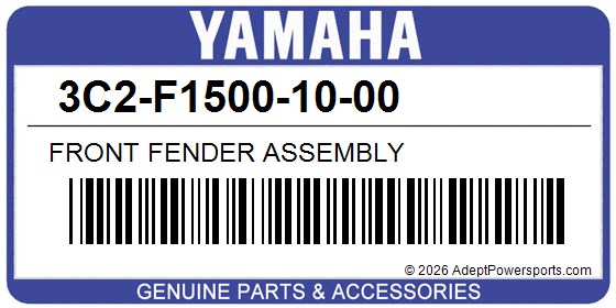 Yamaha 3C2-F1500-10-00 Front Fender Assembly
