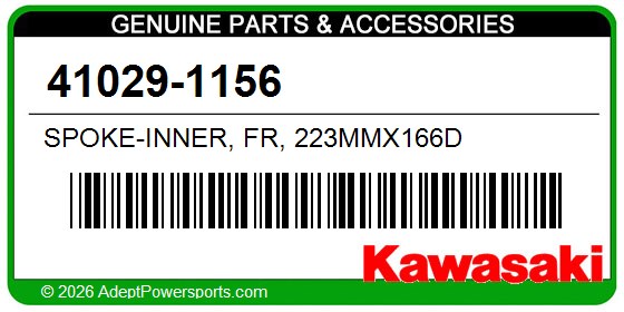 Kawasaki 41029-1156 Spoke-Inner, Fr, 223Mmx166d