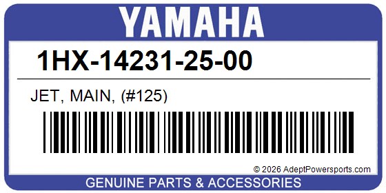 Yamaha 1HX-14231-25-00 Jet, Main, (#125)