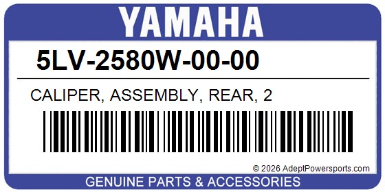 Yamaha 5LV-2580W-00-00 Caliper, Assembly, Rear, 2