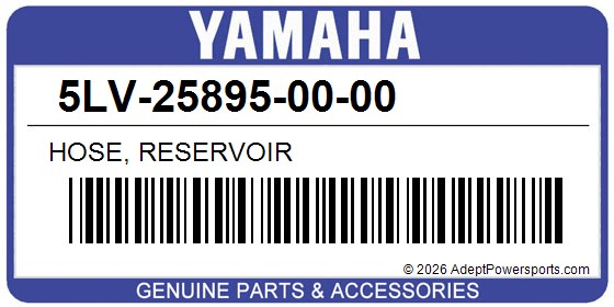 Yamaha 5LV-25895-00-00 Hose, Reservoir