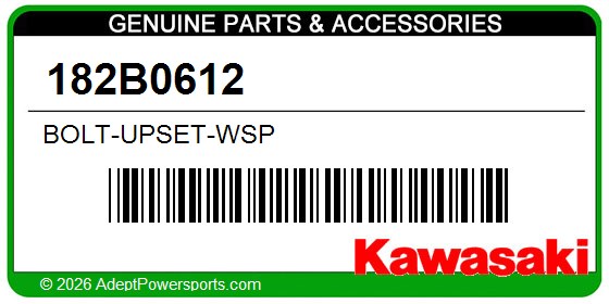 Kawasaki 182B0612 Bolt-Upset-Wsp