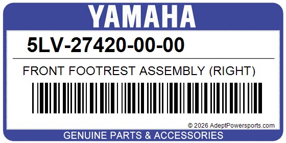 Yamaha 5LV-27420-00-00 Front Footrest Assembly (Right)