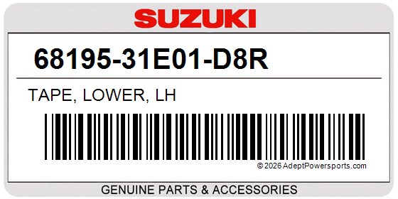 Suzuki 68195-31E01-D8R Tape, Lower, Lh