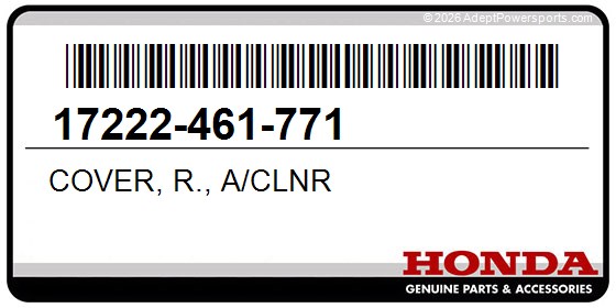 Honda 17222-461-771 Cover, R., A/Clnr